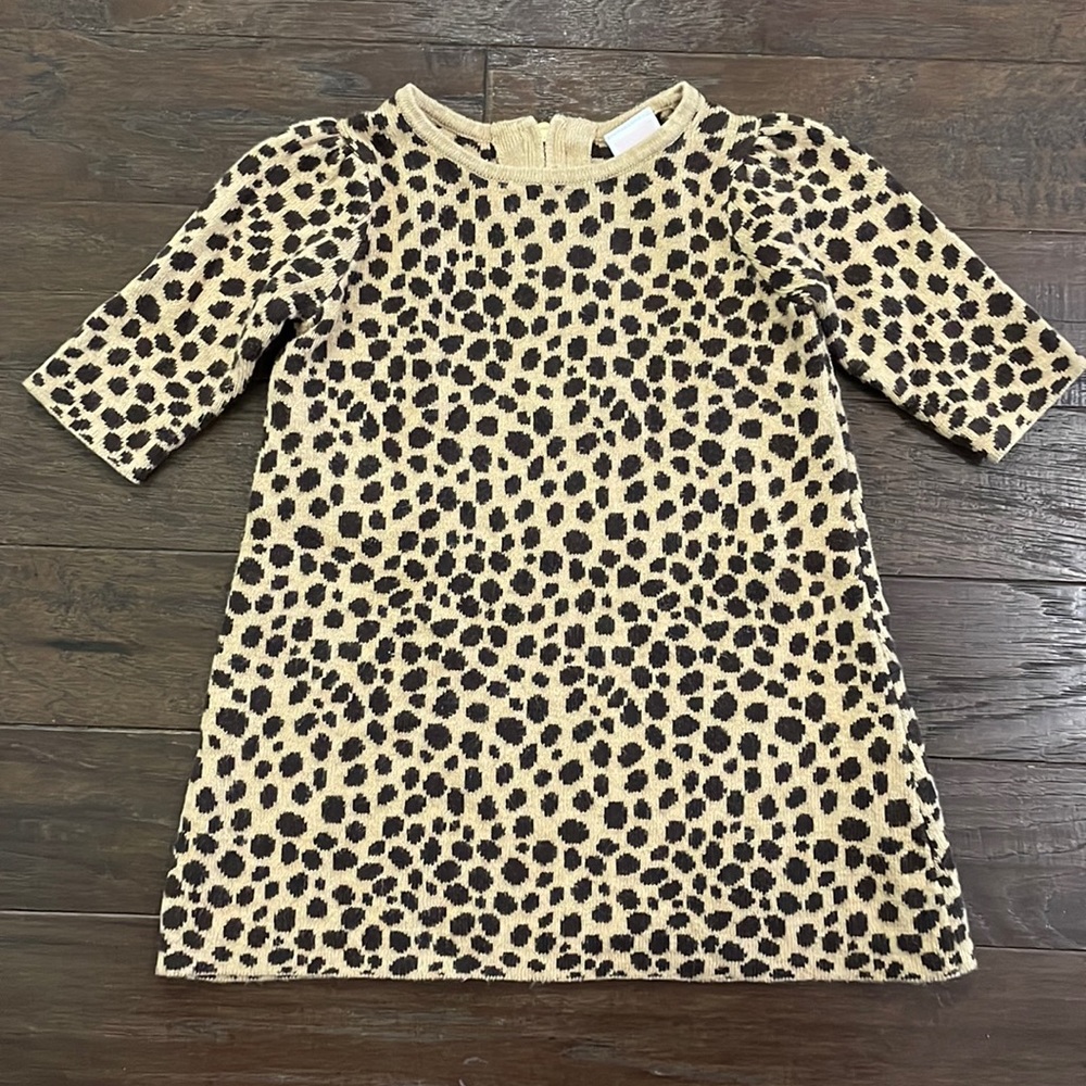 Janie and Jack Baby Girl Leopard Print Dress 12-18M